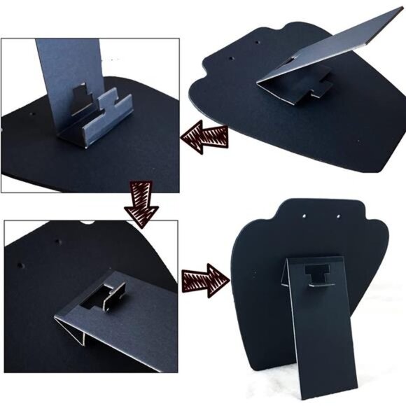 6 Pieces Black Velvet Necklace Display, Jewelry Display for Selling and Shows - Picture 5 of 6